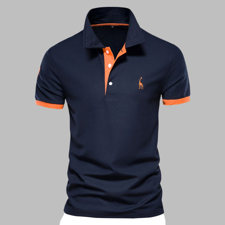 High-quality men's classic fit polo shirt with smart contrast trim, designed for modern and comfortable style.