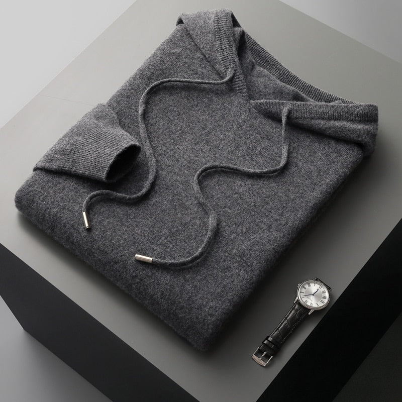 Cozy men's long sleeve hoodie, a super soft pullover sweatshirt for ultimate everyday comfort and relaxation.