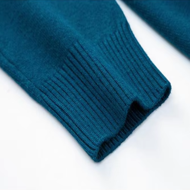 Classic men's turtleneck sweater, long sleeve, offering sophisticated comfort for modern fashion.
