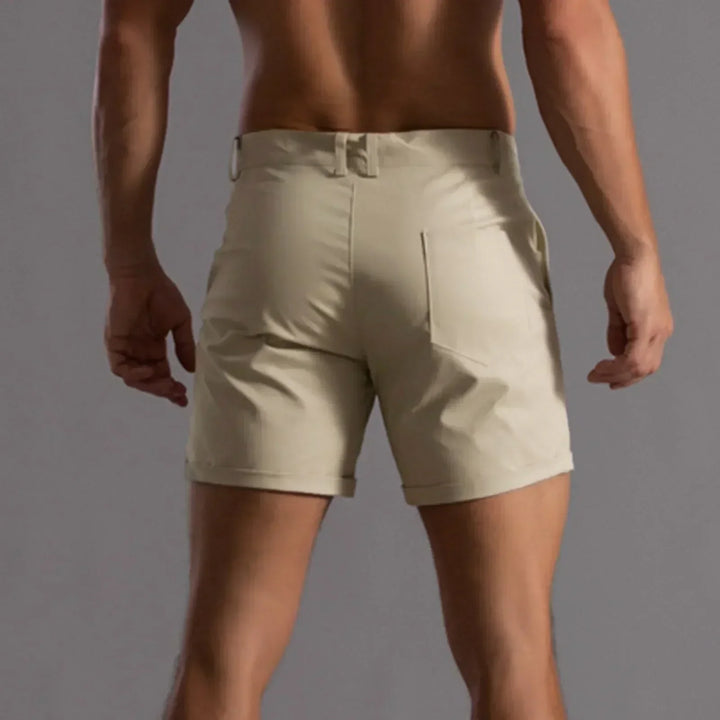 Comfortable fit men's stretch chino shorts, perfect for summer fashion & everyday wear.