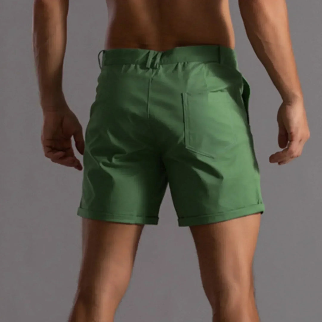 Versatile men's stretch cotton chino shorts for casual wear, vacation, and everyday comfort.