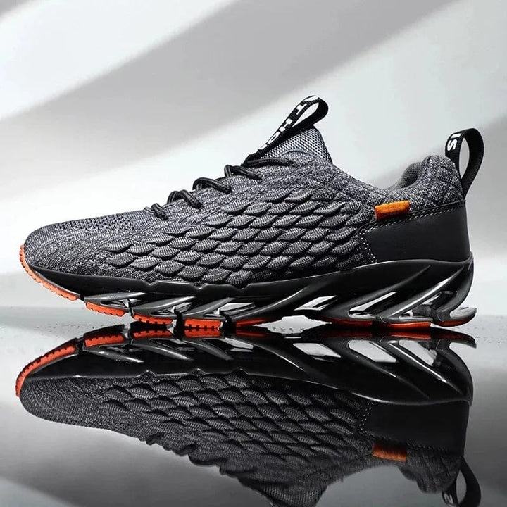 Full view of StrideMax men's comfort walking shoes. Ultimate support, flexible fit, ideal for active lifestyle.