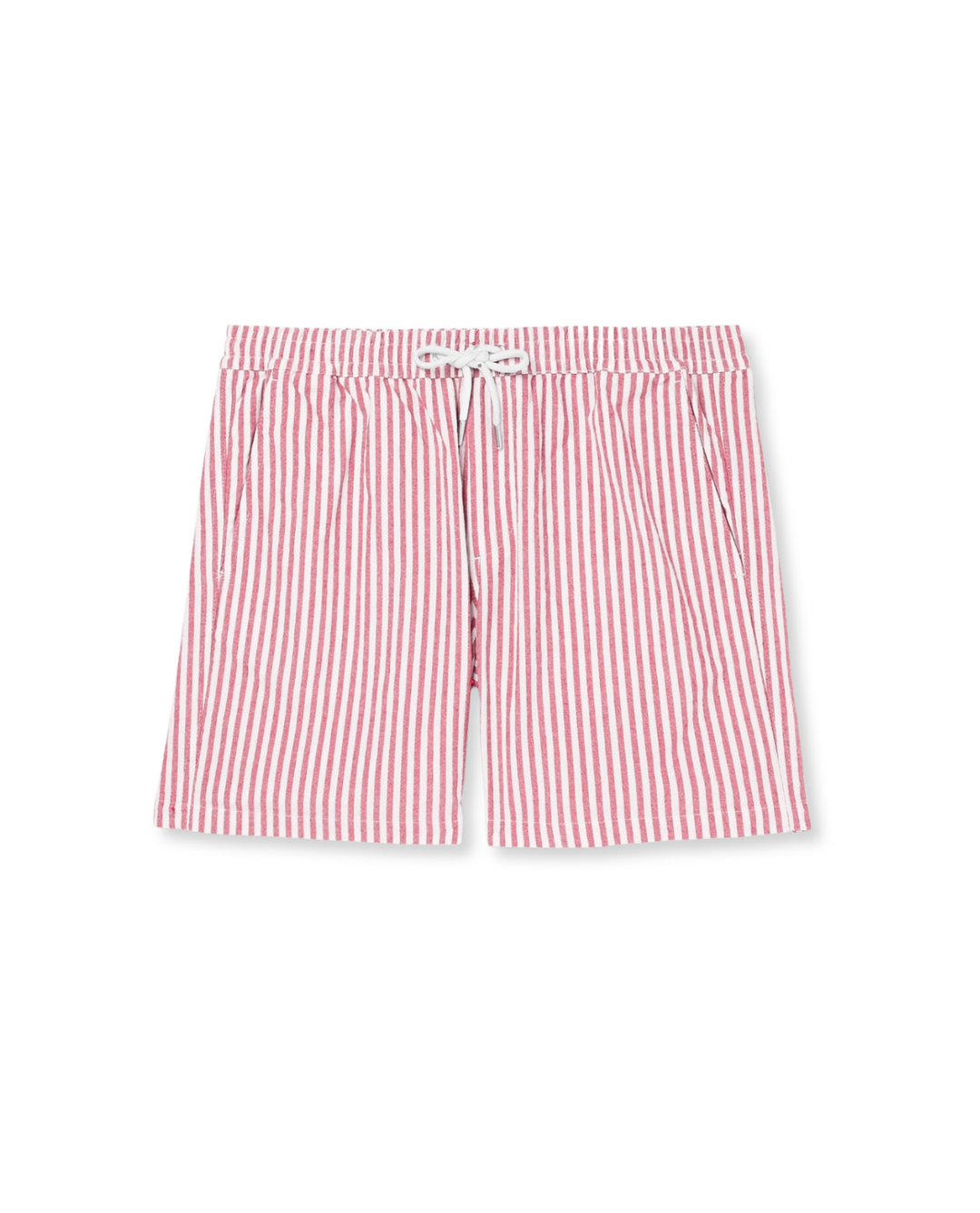 Stylish men's striped shorts for summer fashion, ideal for beach, vacation, or warm weather casual outfits.