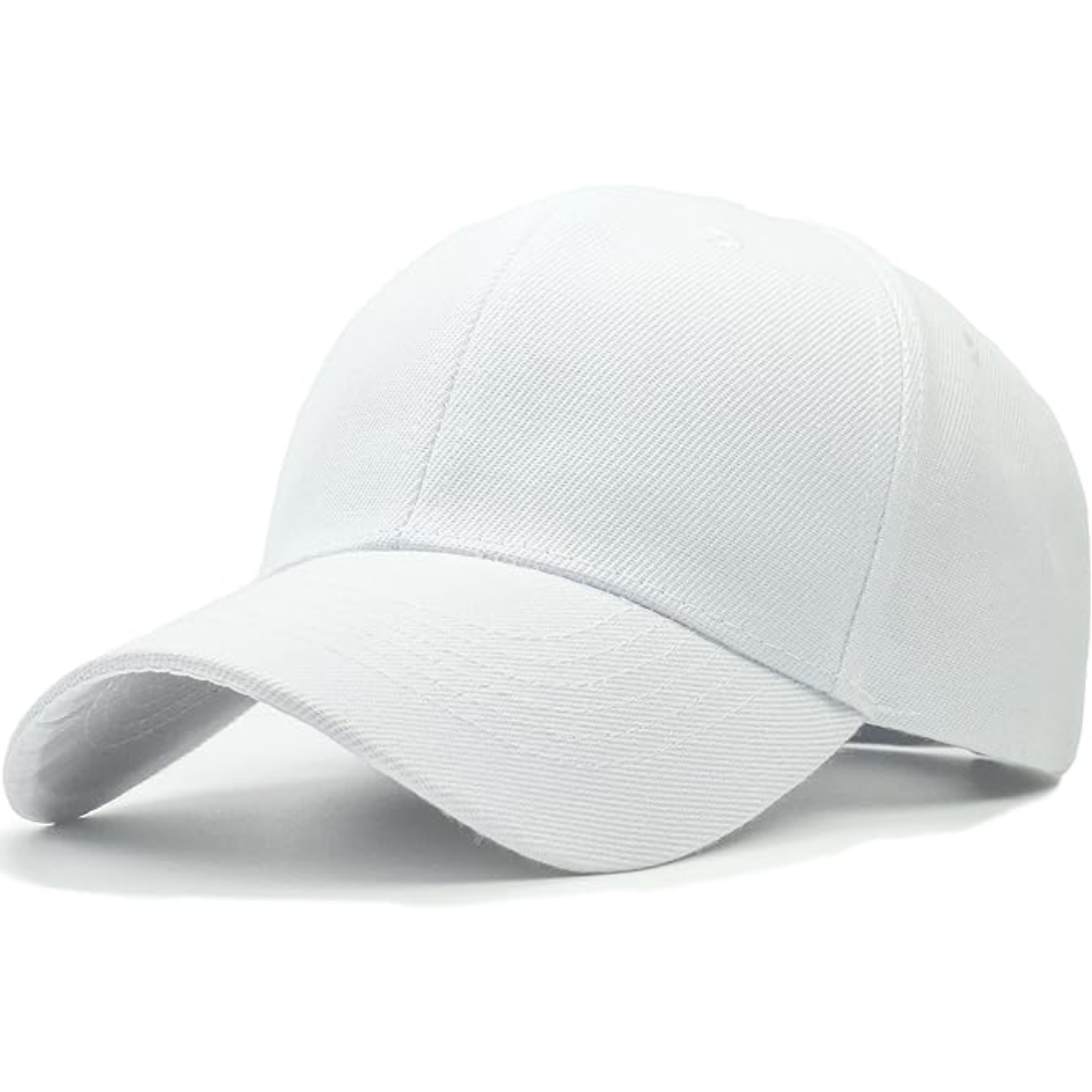 Adjustable men's baseball cap, structured design for a comfortable, customizable fit.