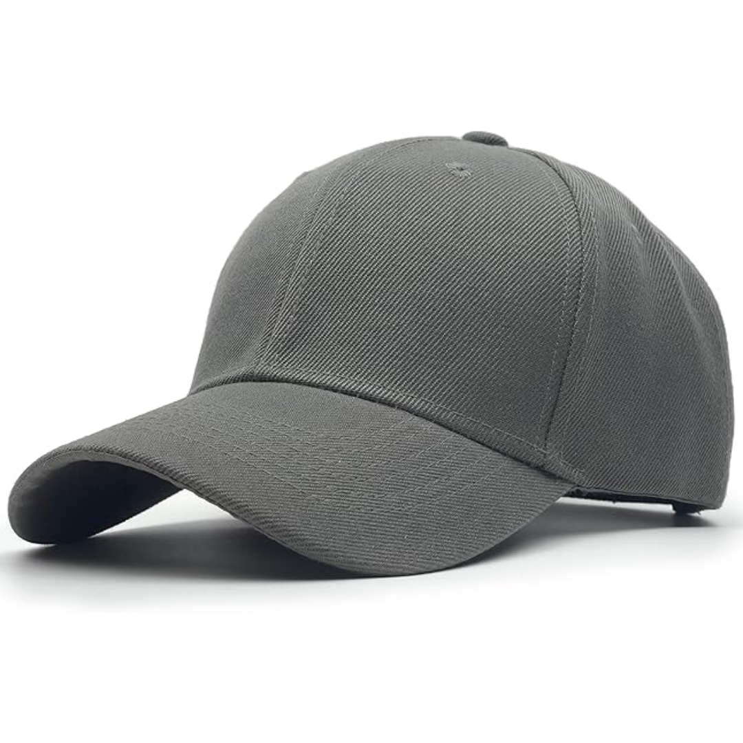 Trendy men's structured cap, a fashionable adjustable baseball hat for modern men's headwear.