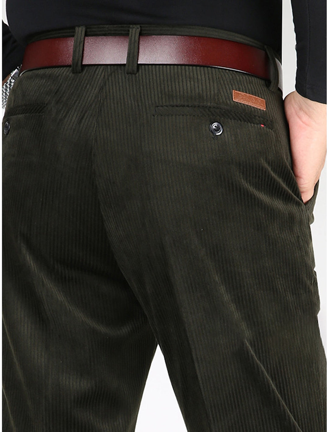 Garry men's structured ribbed pants with multi-pocket details. Effortlessly comfortable for modern casual style.