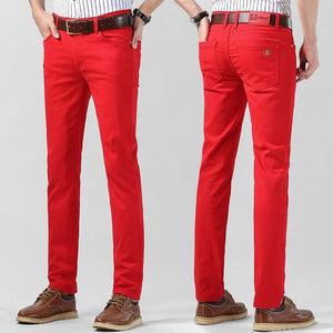 Milan men's colored comfort fit trousers. Breathable cotton blend regular fit pants for modern style.