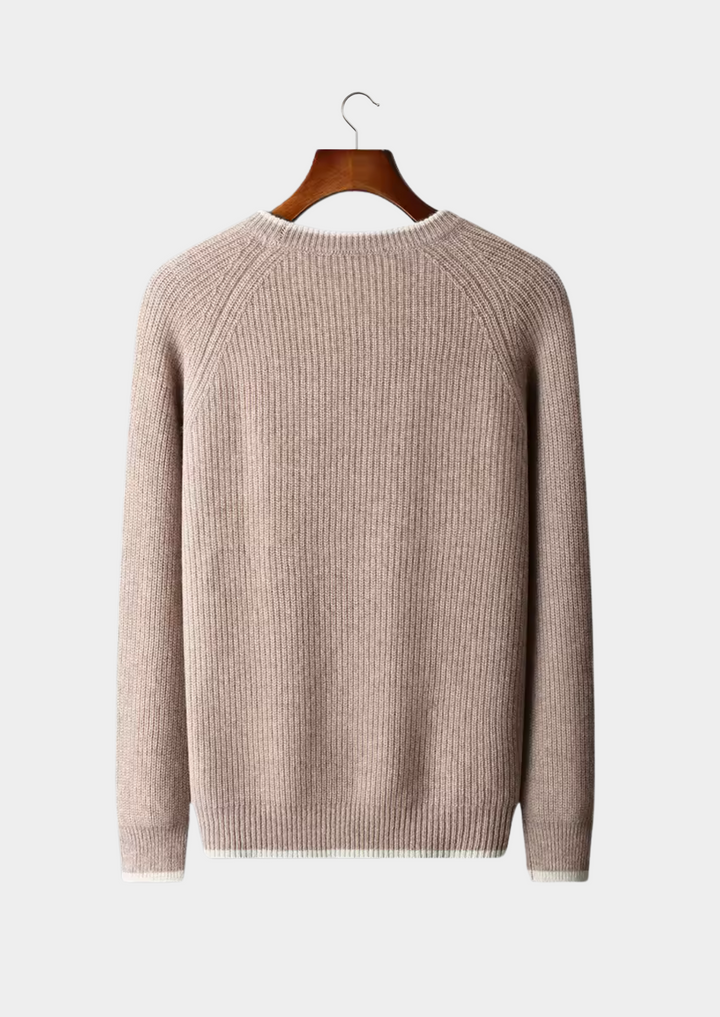Comfortable men's crew neck sweater, an essential for versatile layering & everyday effortless style.