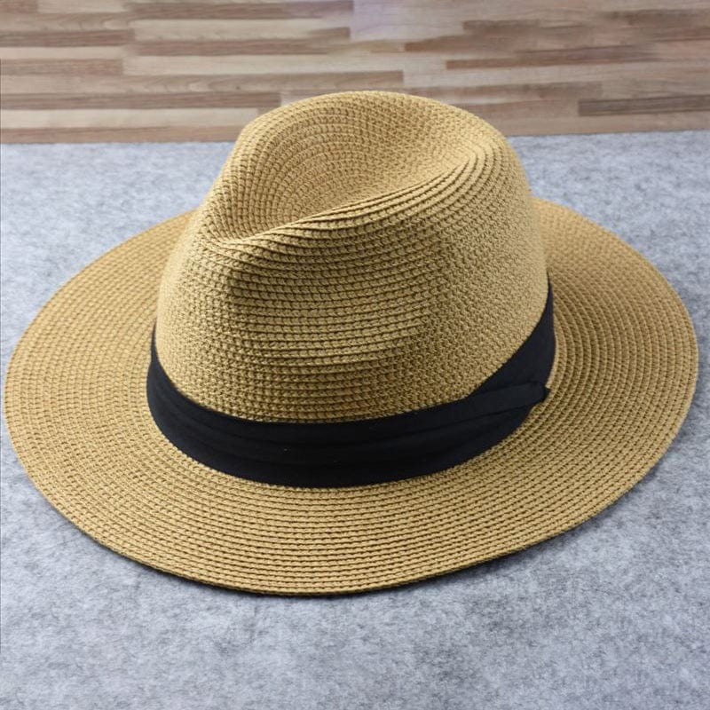 Stylish men's Panama hat for casual wear. An elegant outdoor accessory providing comfort and sun protection.