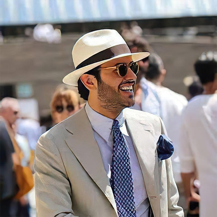 Comfortable men's Panama sun hat. Versatile for beach, casual wear, or any outdoor summer fashion statement.