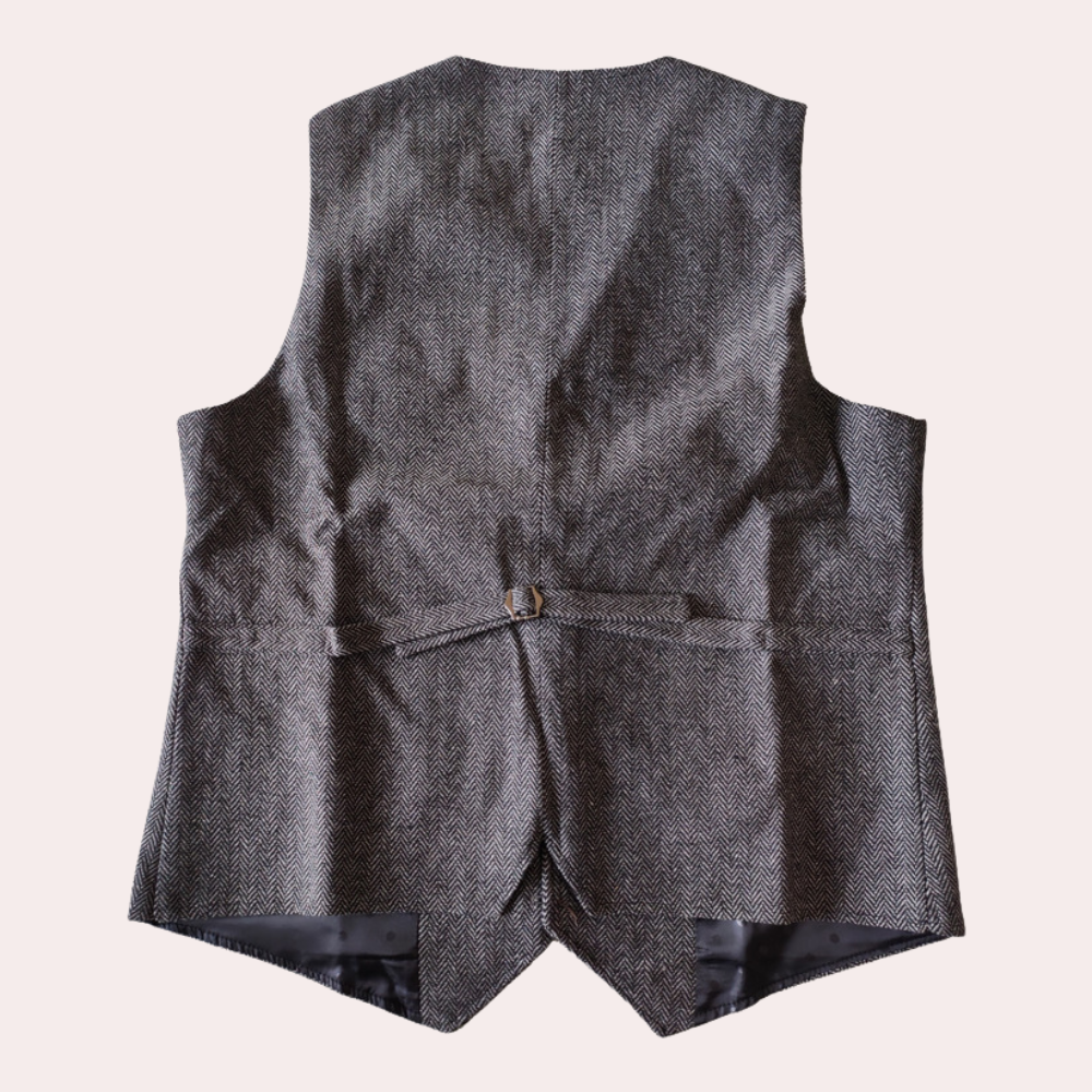 Versatile men's Victor wool blend gilet, a stylish waistcoat ideal for casual layering or formal ensembles.