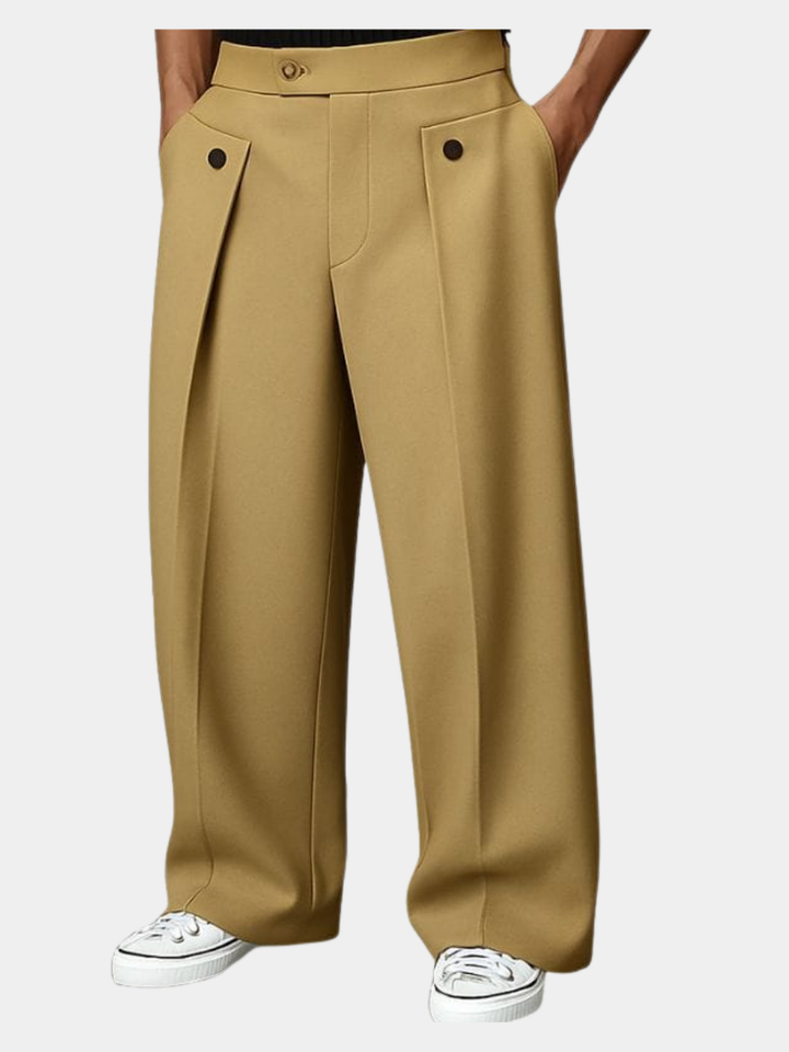 Men's stylish wide-leg trousers for ultimate comfort & modern men's fashion. Perfect casual bottom wear.