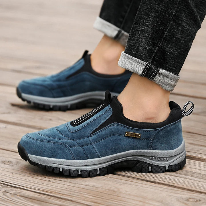Durable men's hiking shoes with slip-resistant sole, built for rugged outdoor trails & active lifestyles.