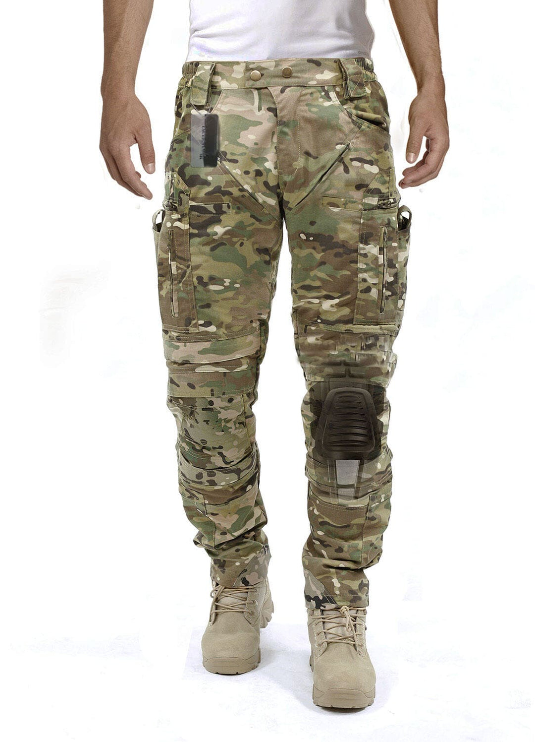 Hard-wearing men's tactical pants, built for work and adventure with integrated knee pads.