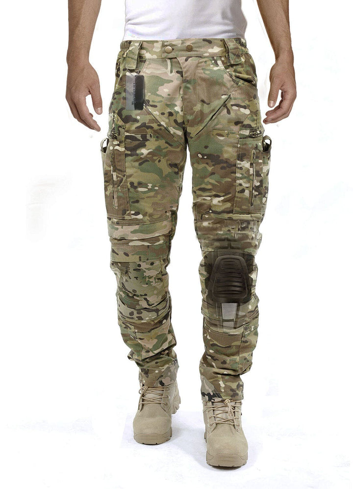 Hard-wearing men's tactical pants, built for work and adventure with integrated knee pads.