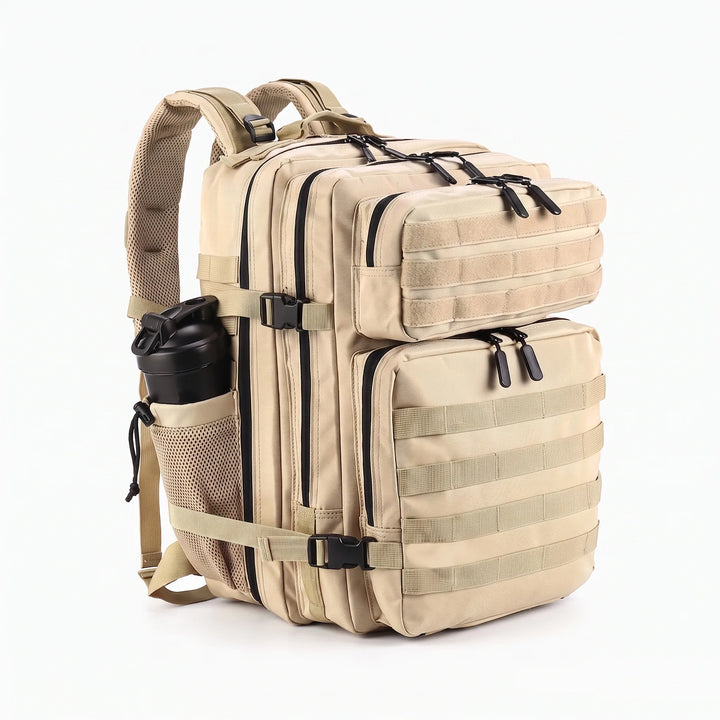 Durable men's tactical backpack fabric, built tough for hiking, camping & extreme outdoor gear.