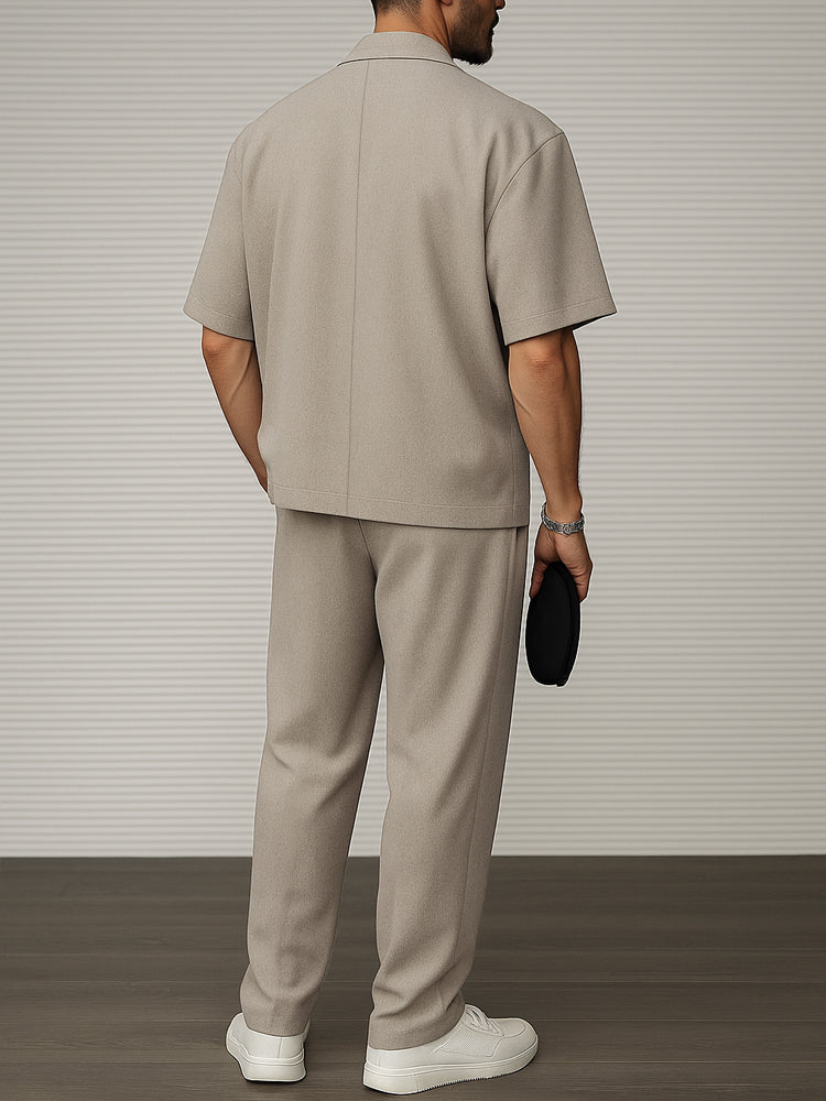 Stylish men's short sleeve tailored blazer, perfect for a smart casual look or warm weather formal events.
