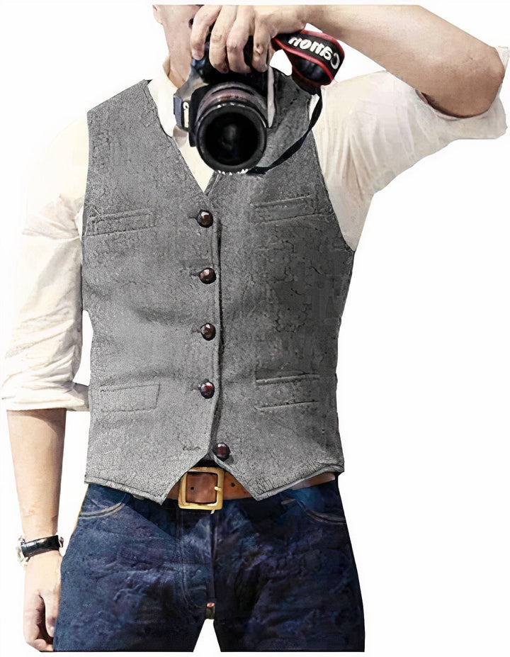 Stylish men's tailored vest for a smart casual look, a key piece in modern men's fashion wardrobe.