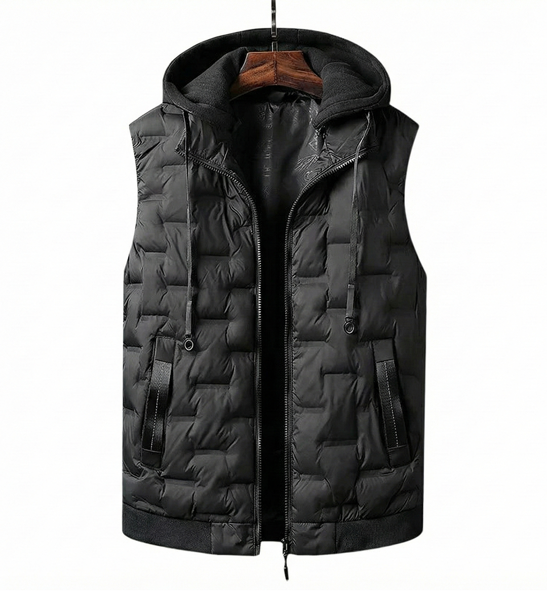 Men's Trailblazer outdoor vest, ideal for cold weather hiking & camping. Warm activewear layering.