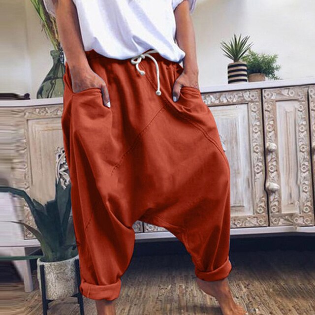 Trendy men's loose-fit harem pants. Bohemian style trousers for ultimate comfort and relaxed fashion wear.