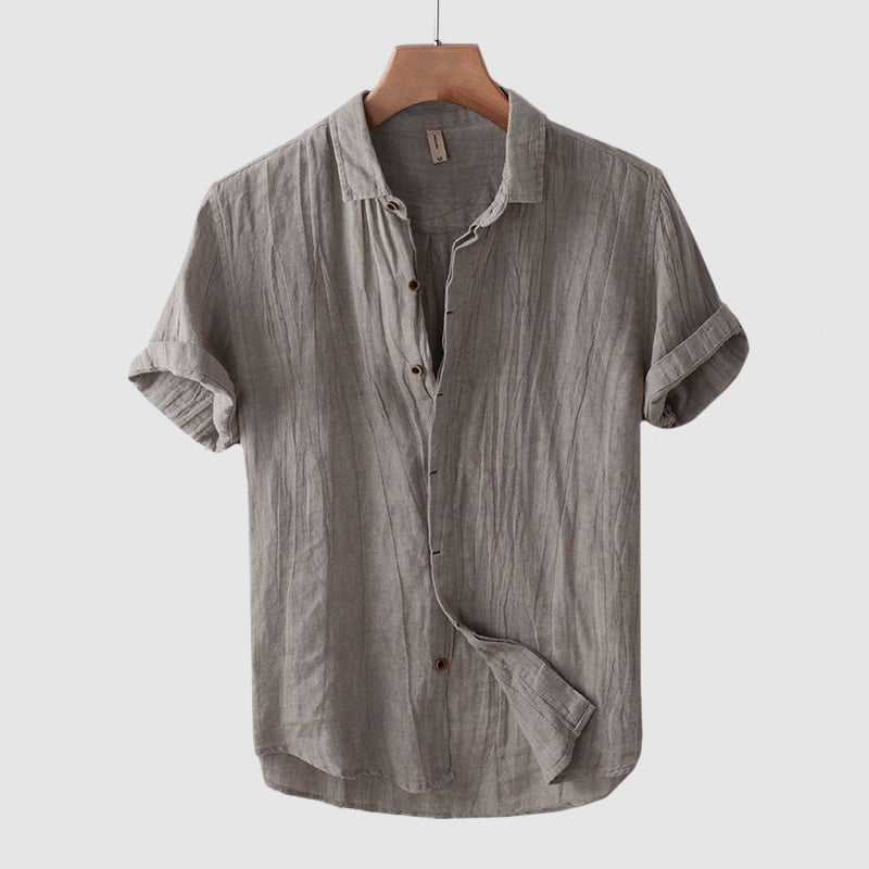 Stylish men's summer shirt, breathable & lightweight. Great for casual fashion & vacation outfits.
