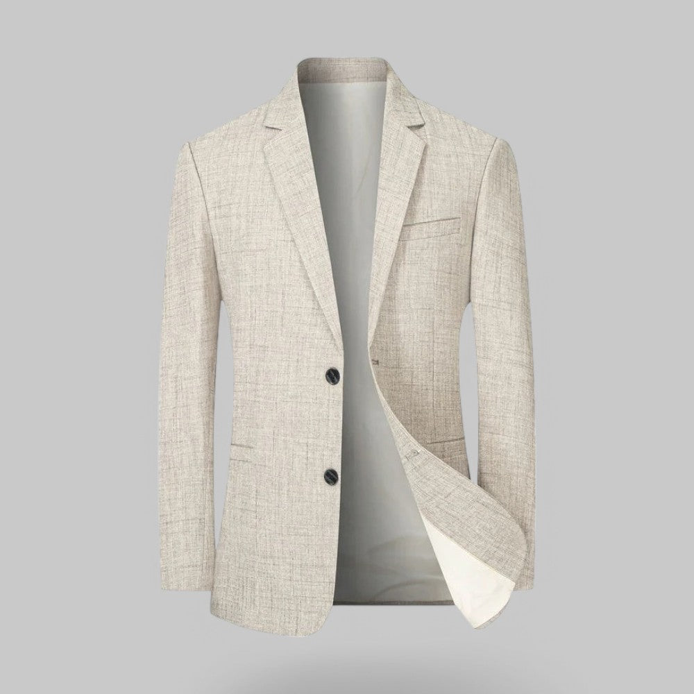 Men's two-button business casual blazer, slim fit, perfect for smart casual and professional looks.