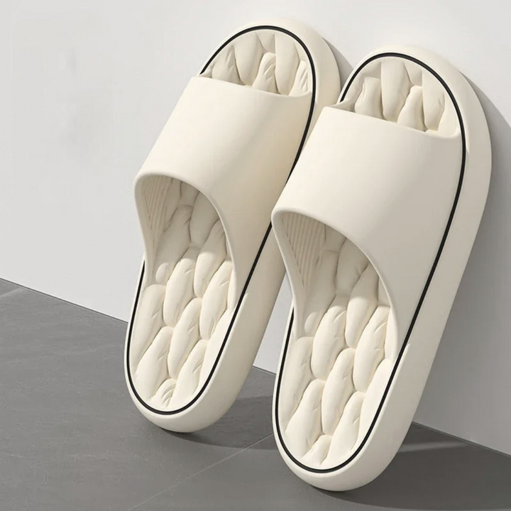 Stylish men's slip-on pillow slides with ultra-comfort cushioning, great for summer, beach, and everyday casual wear.