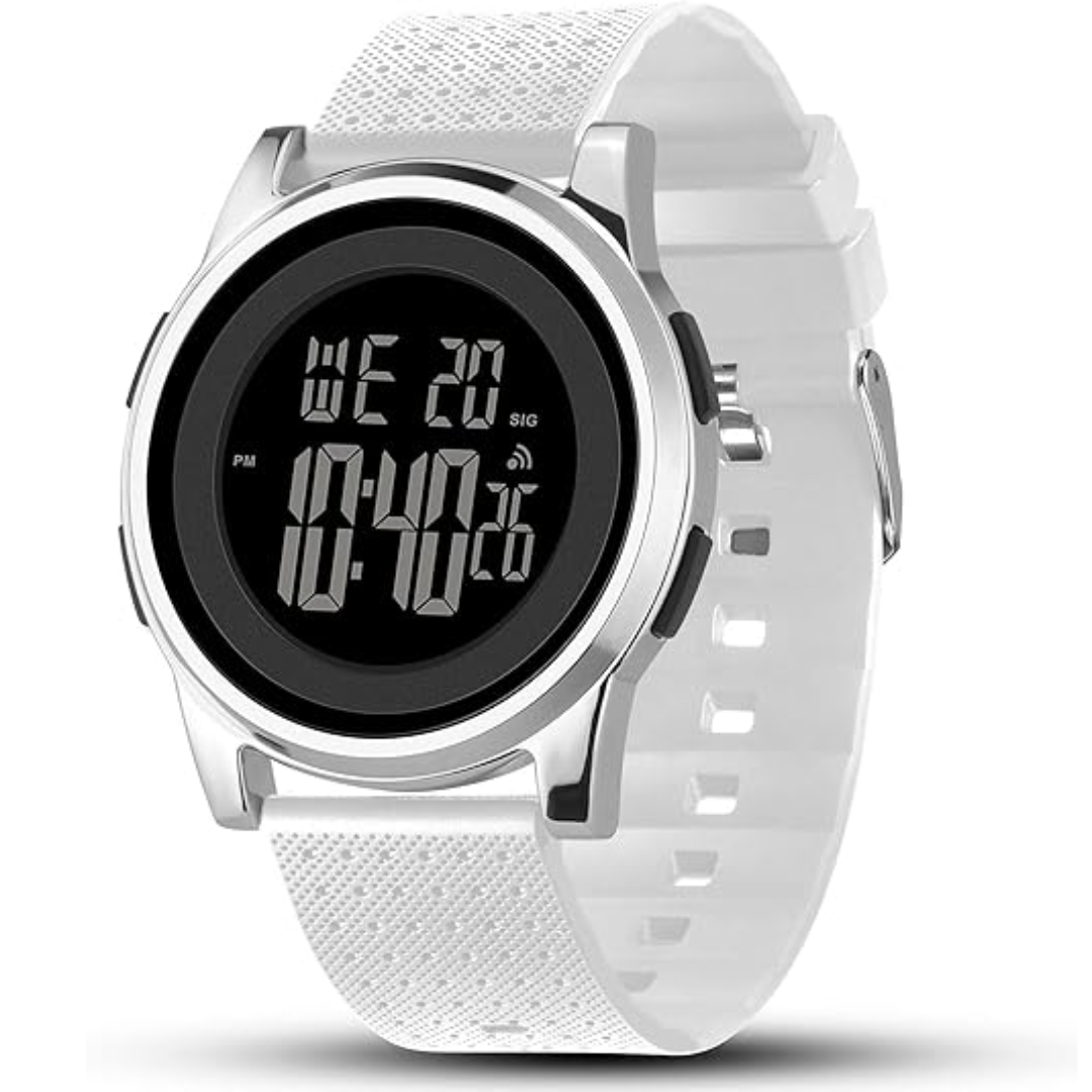 Men's ultra-slim digital sports watch with LED display, perfect for active lifestyles.
