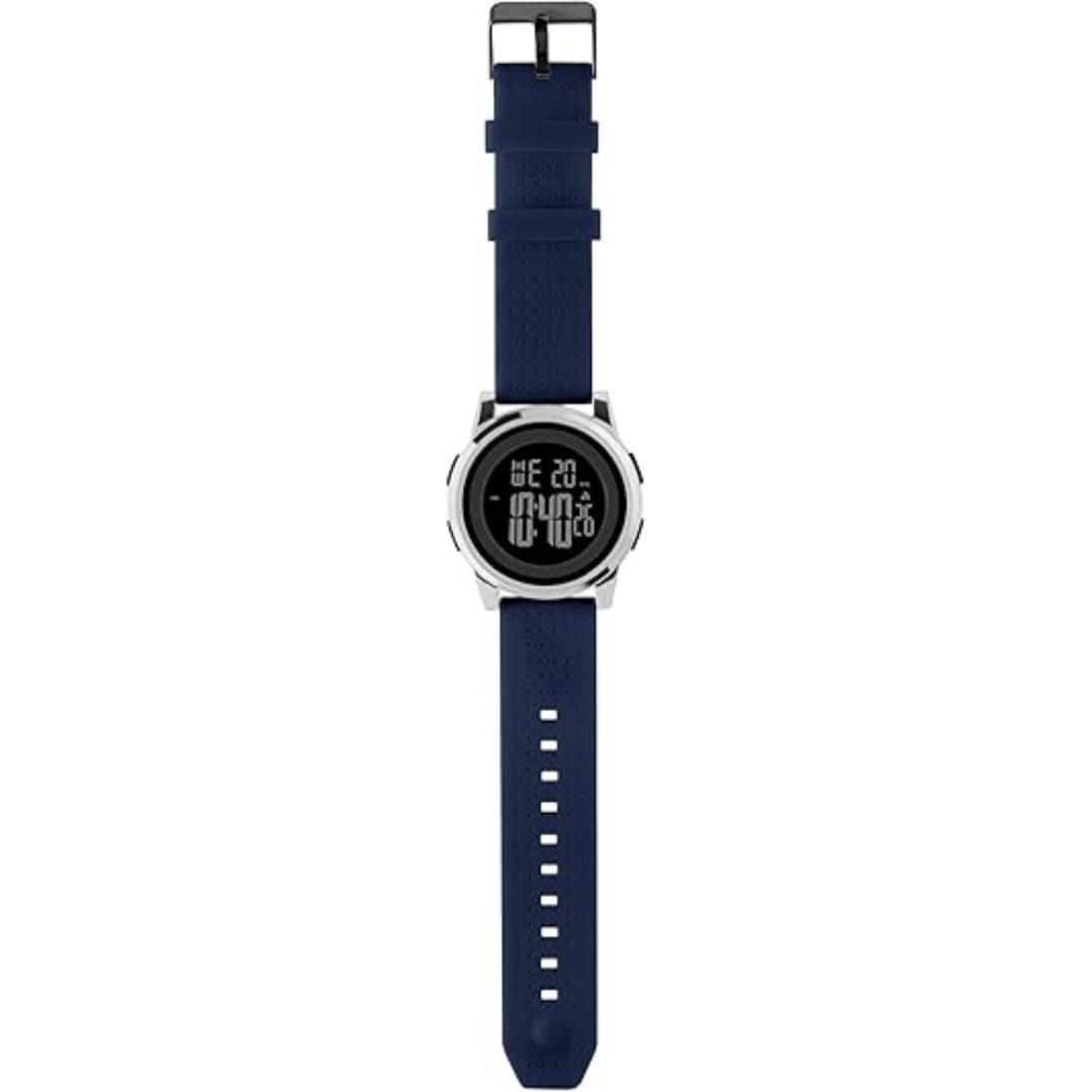 Men's active waterproof ultra-slim digital sports watch with chronograph and comfortable strap.