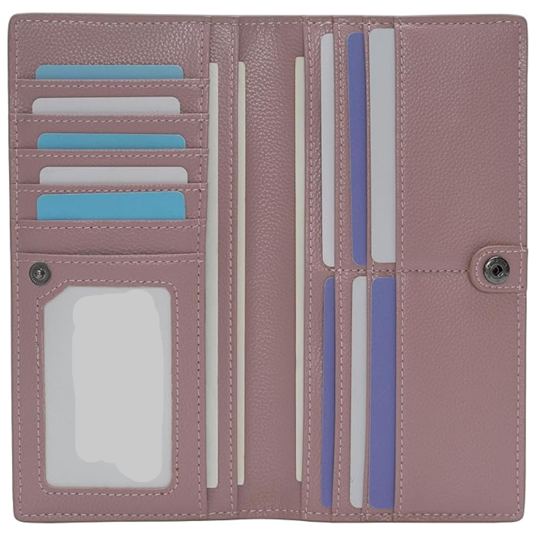 Smart men's minimalist wallet, RFID blocking for credit cards, secure & compact design.