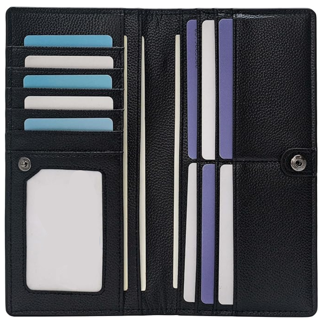 Premium men's RFID blocking bifold wallet, slim card holder, secure everyday accessory.