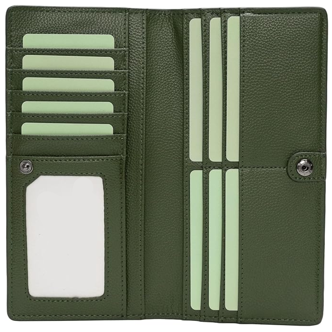 Black men's ultra-slim wallet, RFID protection for cards, compact everyday carry accessory.