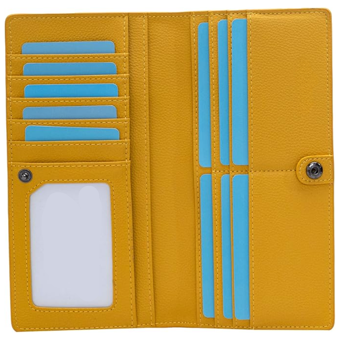 Modern men's bifold card wallet, RFID blocking, minimalist and secure for all essentials.