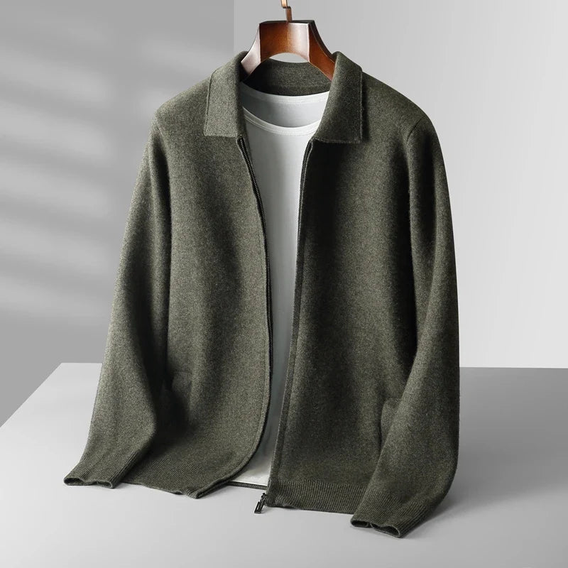 Men's ultra-soft all-season jacket, perfect for year-round comfort & elegance.