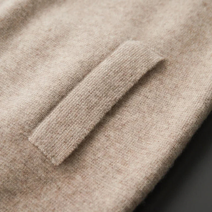 Elegant men's ultra-soft coat, all-season comfort & versatile style.