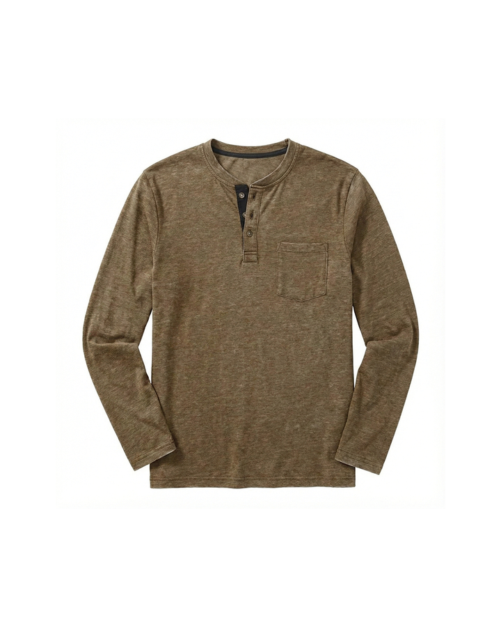 Men's ultra-soft long sleeve t-shirt in classic fit, perfect for everyday comfort and casual wear.