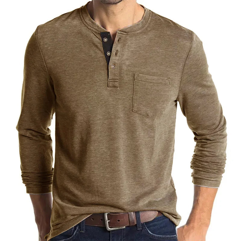 Men's black long sleeve t-shirt. Ultra-soft fabric, ideal for casual everyday wear or versatile layering.