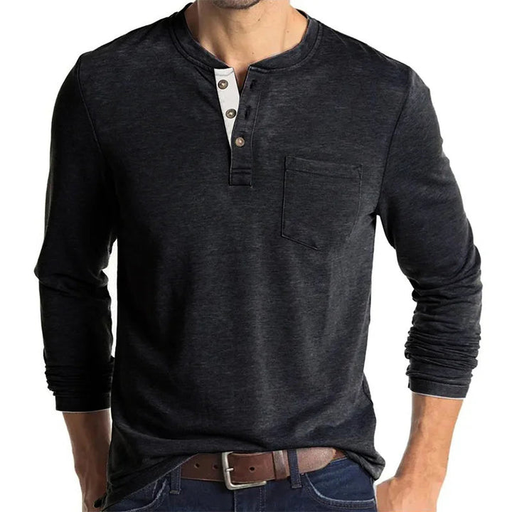 Men's classic fit long sleeve t-shirt in various colors. Ultra-soft for everyday comfort & versatile layering.