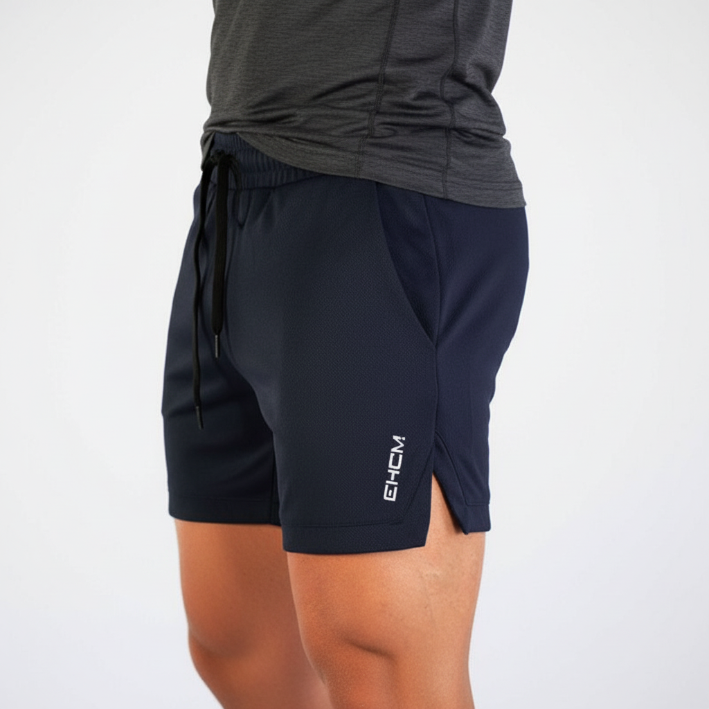 Men's breathable shorts with drawstring, perfect ultralight activewear for hot summer days.