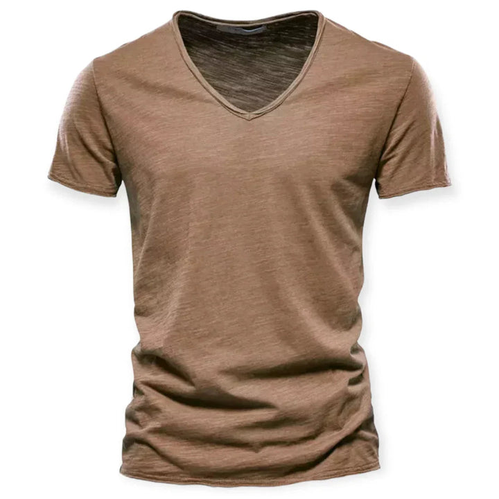 Versatile men's V-neck tee, a comfortable casual top for everyday wear and summer outfits.