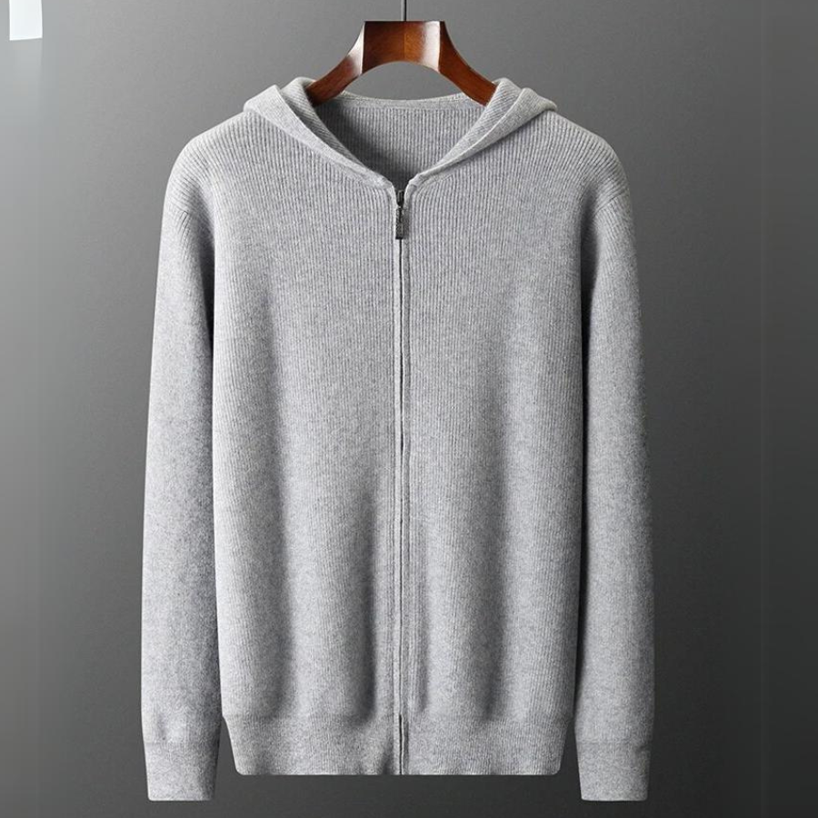 Men's Valletta ultra-soft gray pullover hoodie. Comfortable everyday casual wear.