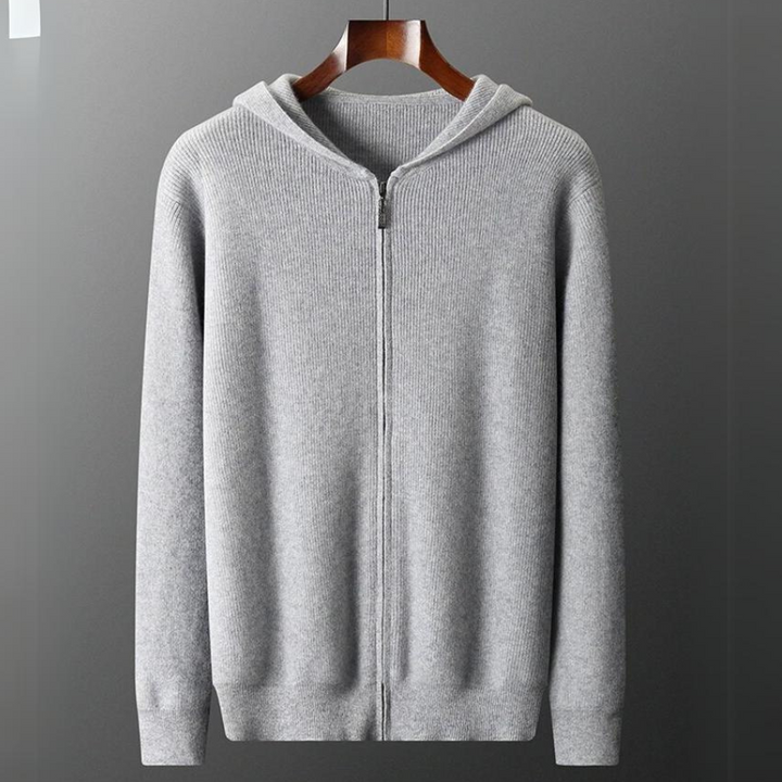 Men's Valletta ultra-soft gray pullover hoodie. Comfortable everyday casual wear.