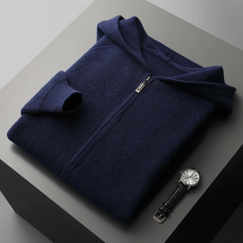 Men's Valletta blue ultra-soft pullover hoodie. Stylish & comfortable everyday mens apparel.