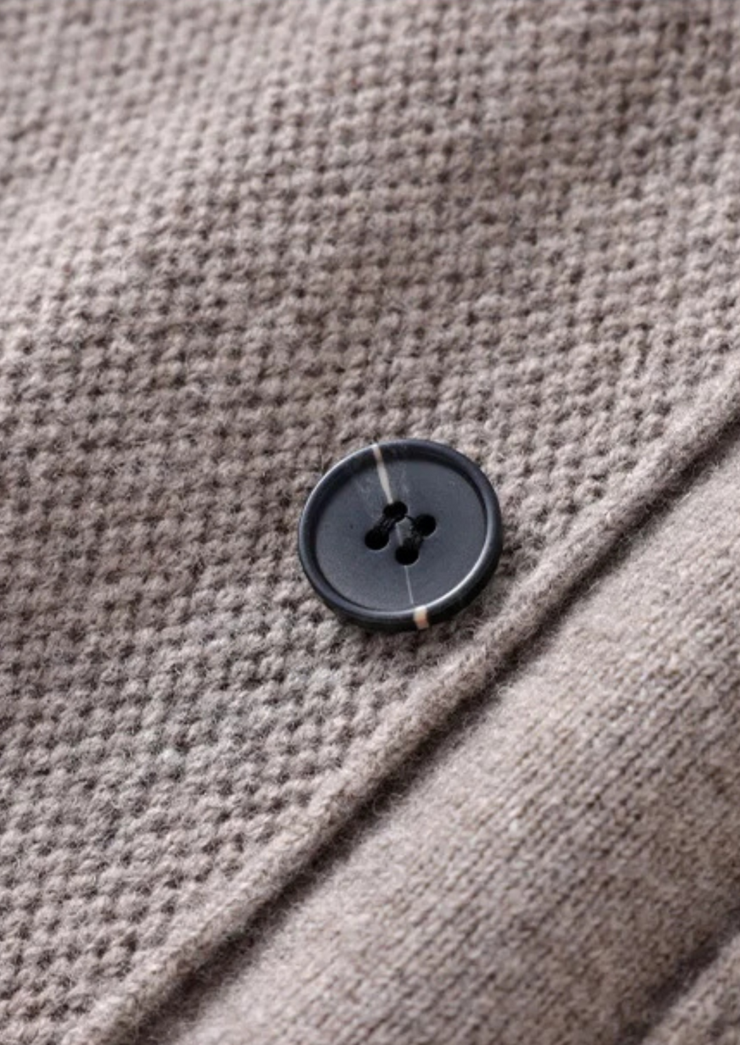 All-season men's knit cardigan sweater, button-up style, great for versatile fashion and everyday wear.