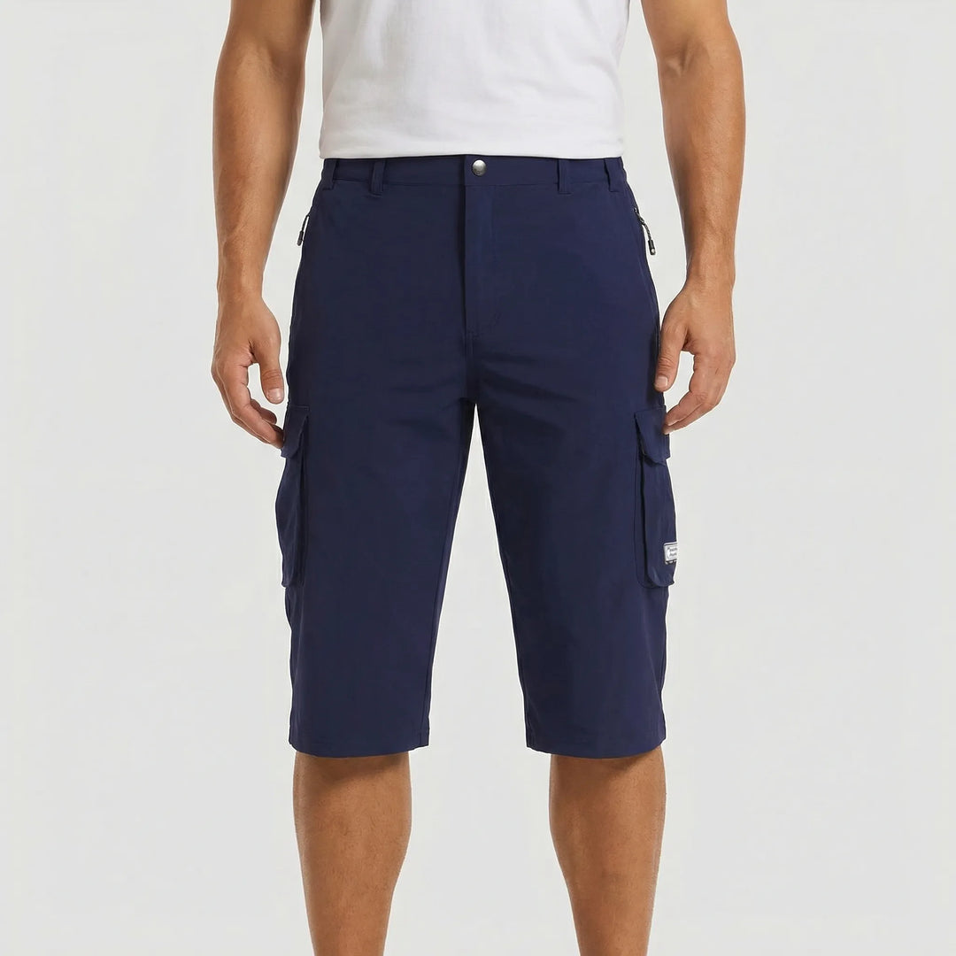 Durable Sherman cargo shorts, men's outdoor utility style with multiple pockets.