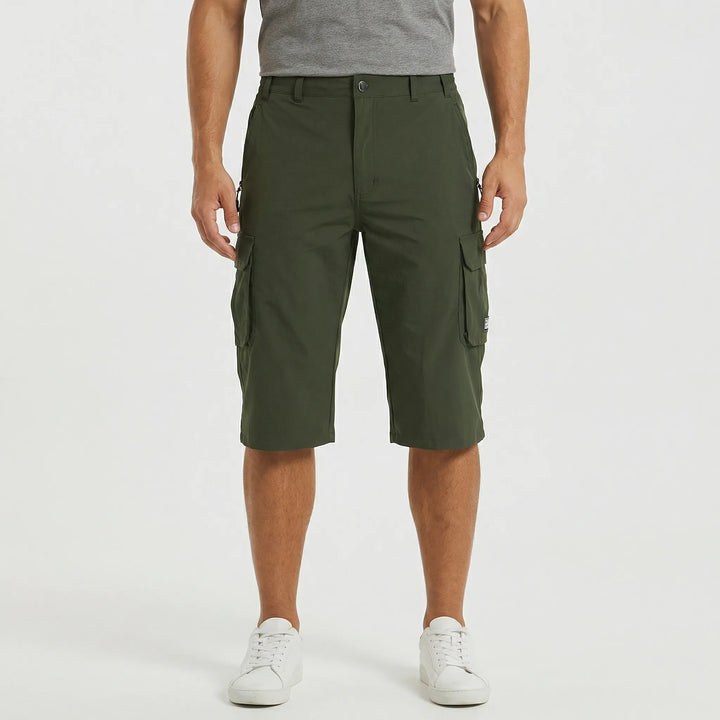 Lightweight summer shorts for men, versatile cargo design, great for travel.