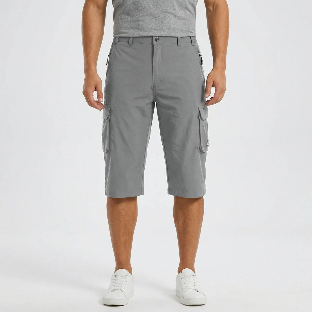 Men's multi-pocket cargo shorts, comfortable and quick-drying for active lifestyles.