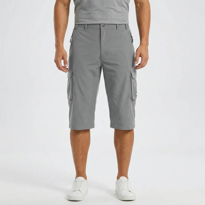 Men's multi-pocket cargo shorts, comfortable and quick-drying for active lifestyles.