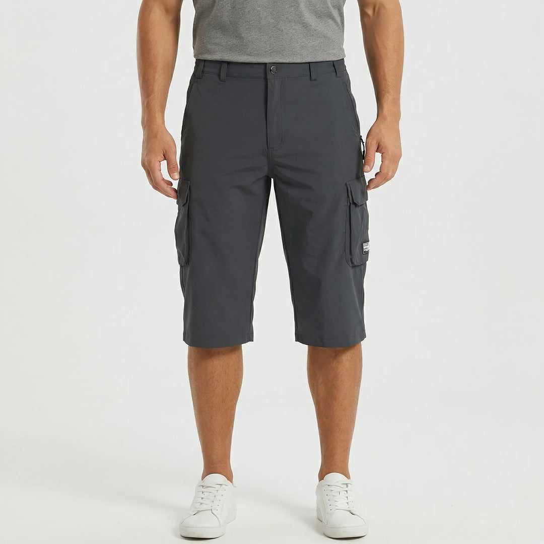 Sherman quick-dry cargo shorts, men's outdoor utility wear with ample storage.
