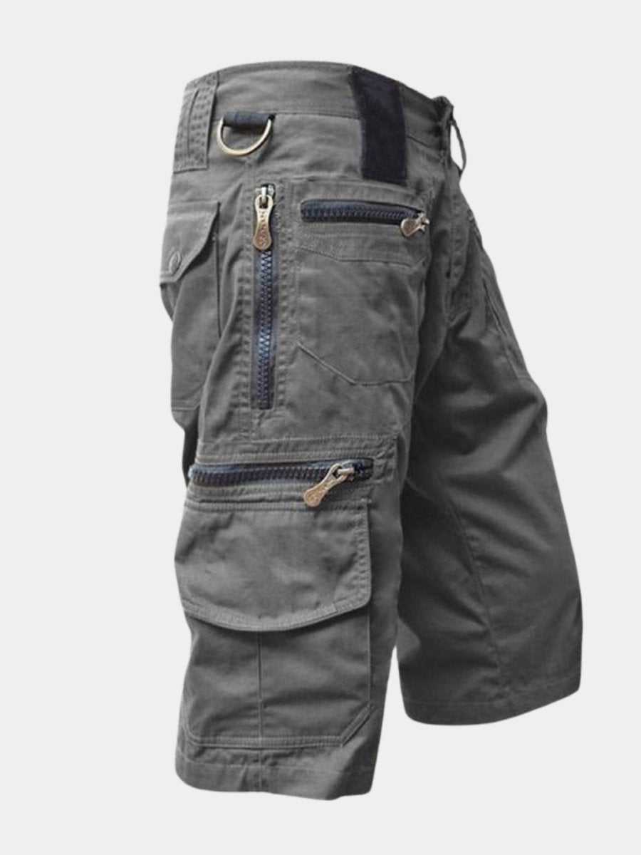Men's versatile cargo shorts with multiple pockets, perfect for outdoor adventures, travel & everyday wear.